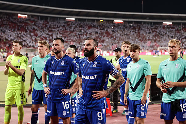 Piłkarze Lecha po meczu z Crveną